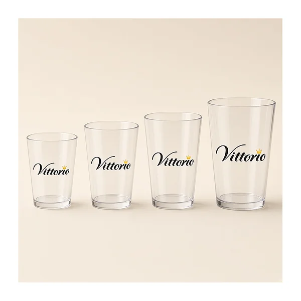 Glasses 4 oz, 8 oz, 12 oz, 16 oz